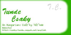 tunde csaky business card